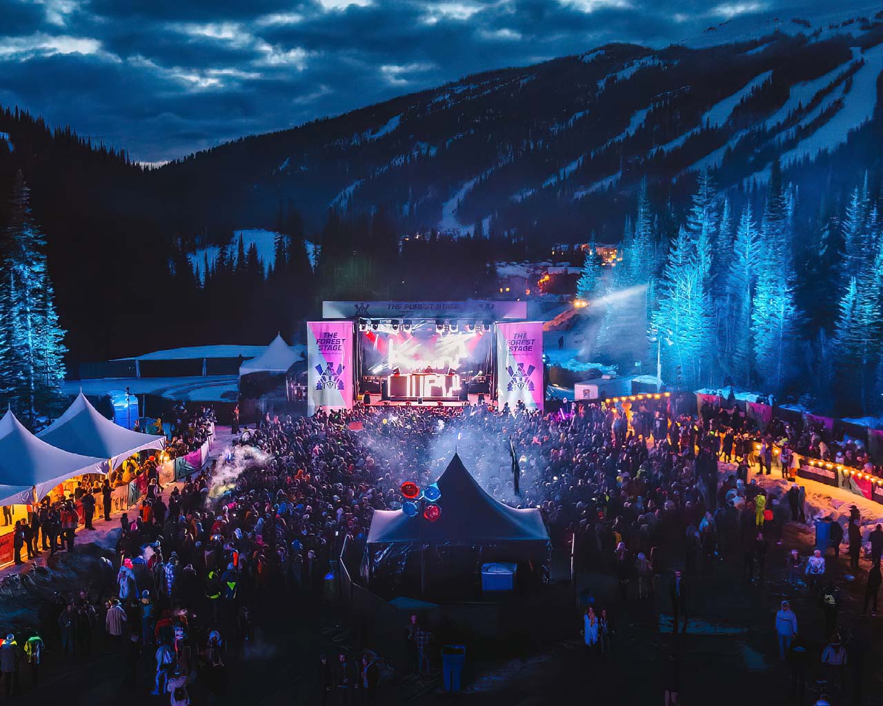 outdoor music festival at ski hill