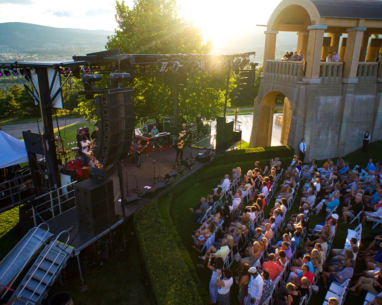 Crowd watches outdoor concert at Mission Hill Winery