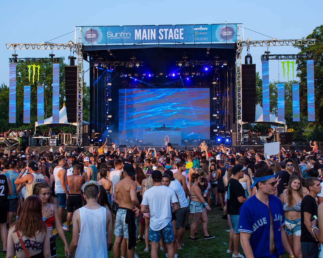 Large outdoor concert stage
